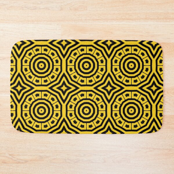 Item preview, HIGHLY Visible Yellow and Black Line Kaleidoscope pattern (Seamless) 29 designed and sold by Swabcraft.