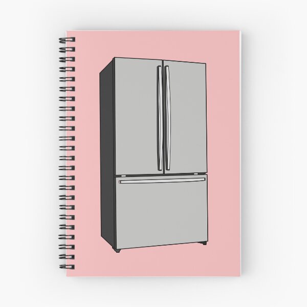 Item preview, French door refrigerator cartoon illustration designed and sold by Misscartoon.
