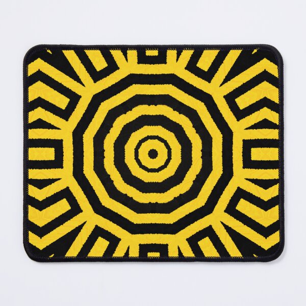Item preview, HIGHLY Visible Yellow and Black Line Kaleidoscope pattern (Seamless) 30 designed and sold by Swabcraft.