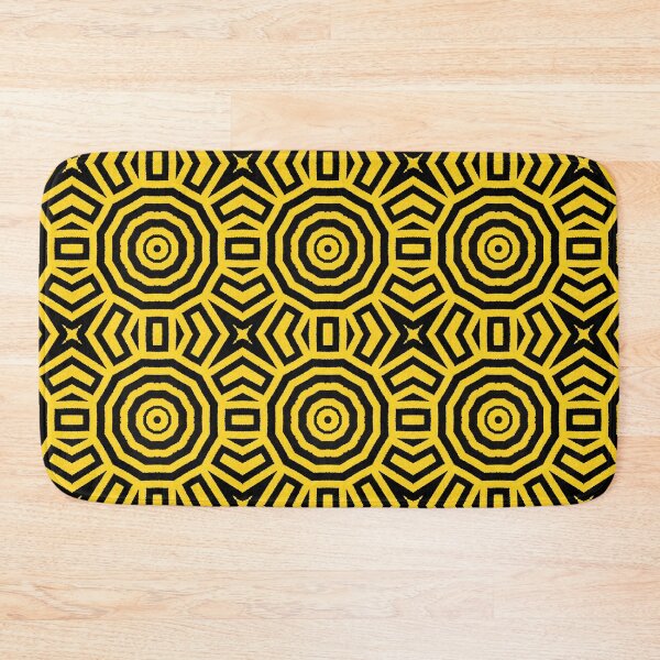 Item preview, HIGHLY Visible Yellow and Black Line Kaleidoscope pattern (Seamless) 30 designed and sold by Swabcraft.