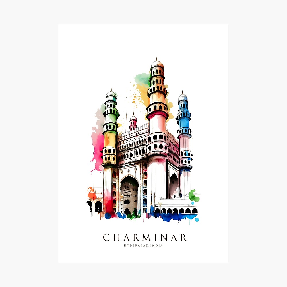 A watercolor painting of the Charminar : r/hyderabad