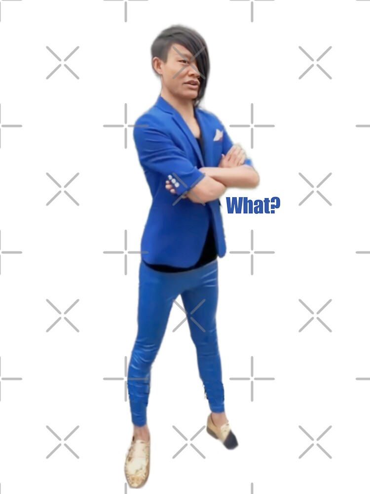 "What? Chinese Dude Meme Code Blue Funny Bing Chilling " Kids T