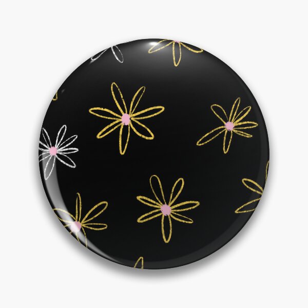 Item preview, Simple daisies on black designed and sold by pinkyfish1010.