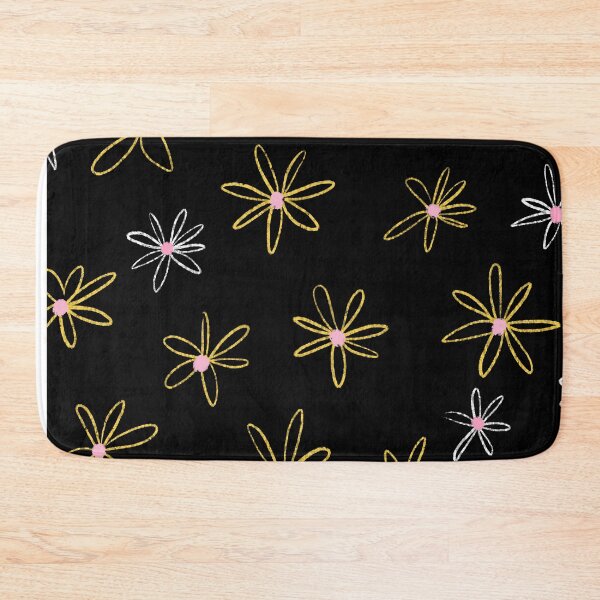 Item preview, Simple daisies on black designed and sold by pinkyfish1010.