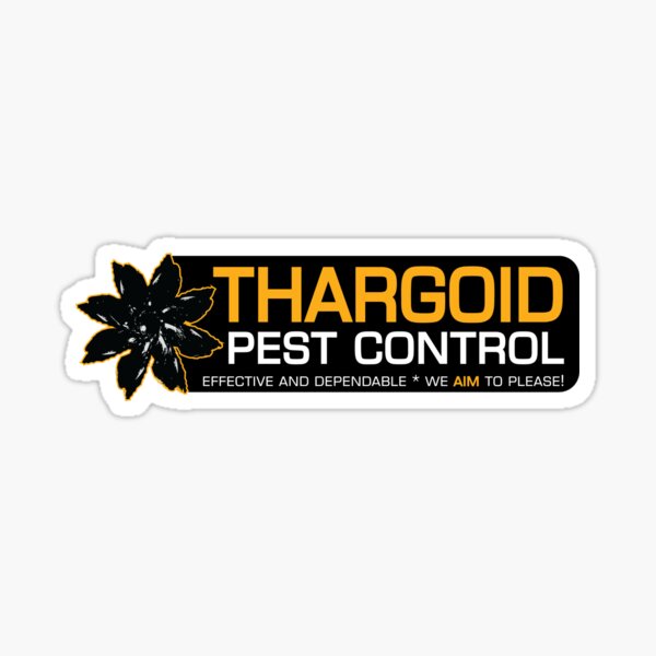 Artikel-Vorschau von THARGOID PEST CONTROL GELB, designt und verkauft von Madjack Tees Kiwi SuperStore.