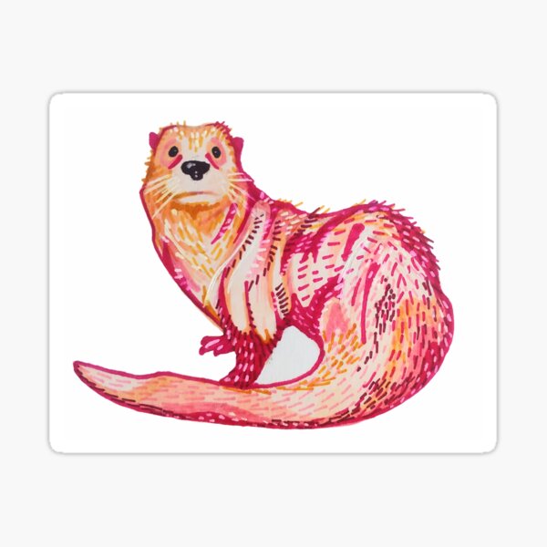 Item preview, Pink Otter designed and sold by StarlightandInk.