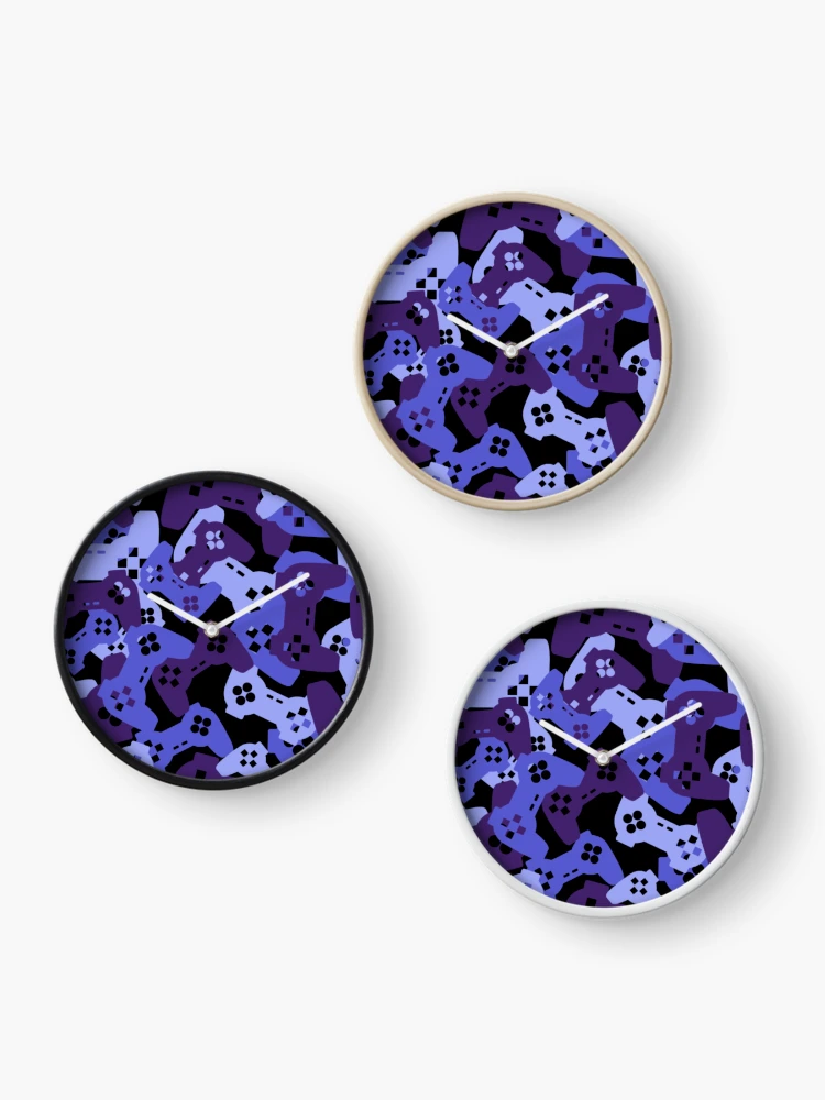 Thumbnail 3 of 4, Clock, Controller Pattern, joystick pattern, console pattern designed and sold by Patternawy.