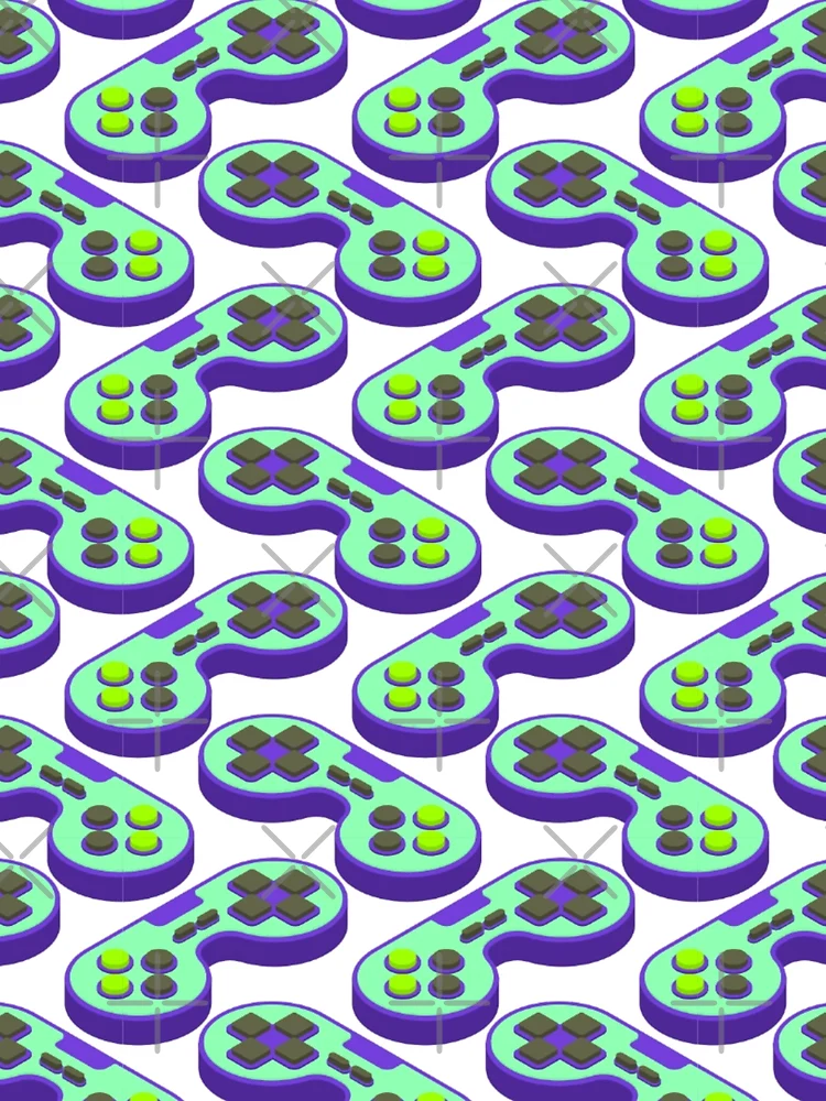 Thumbnail 3 of 3, Scarf, Controller Pattern, joystick pattern, console pattern designed and sold by Patternawy.