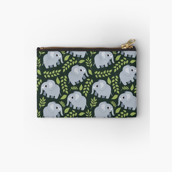 Item preview, Laughing Baby Elephants – emerald and turquoise designed and sold by SeemDev786.