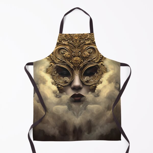 Item preview, Intricate mysterious masquerade smoke cloud queen with mask designed and sold by Goatonfire.