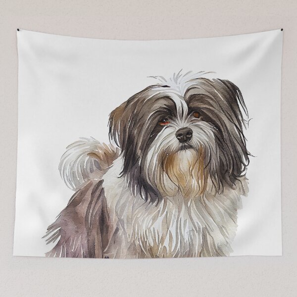 Artikelvorschau, Watercolor Painting of Havanese Small Dog Breed entworfen und verkauft von Nalaxation.