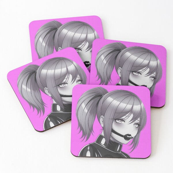 Item preview, Hentai Girl Gagged and Blindfolded Pink Background designed and sold by bnm008.