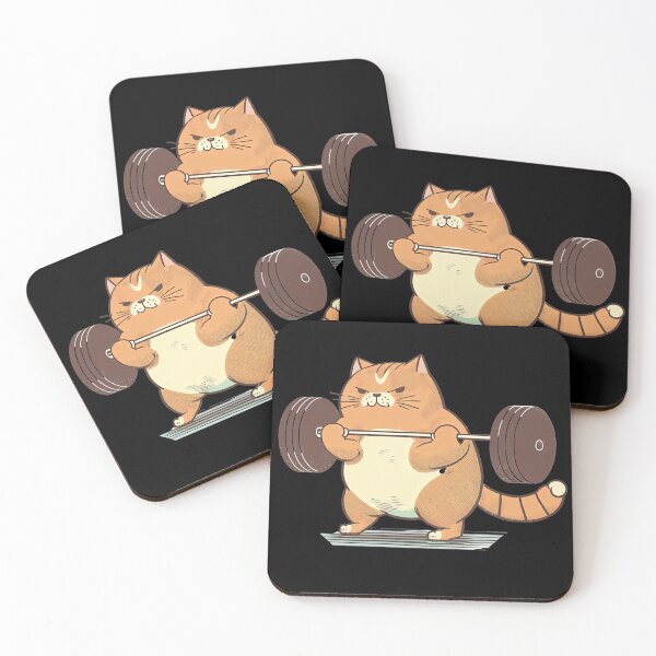 Item preview, Cat Weightlifting Work Out Funny Gym Design  designed and sold by AnimalArtPhotos.