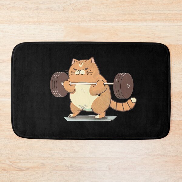 Item preview, Cat Weightlifting Work Out Funny Gym Design  designed and sold by AnimalArtPhotos.
