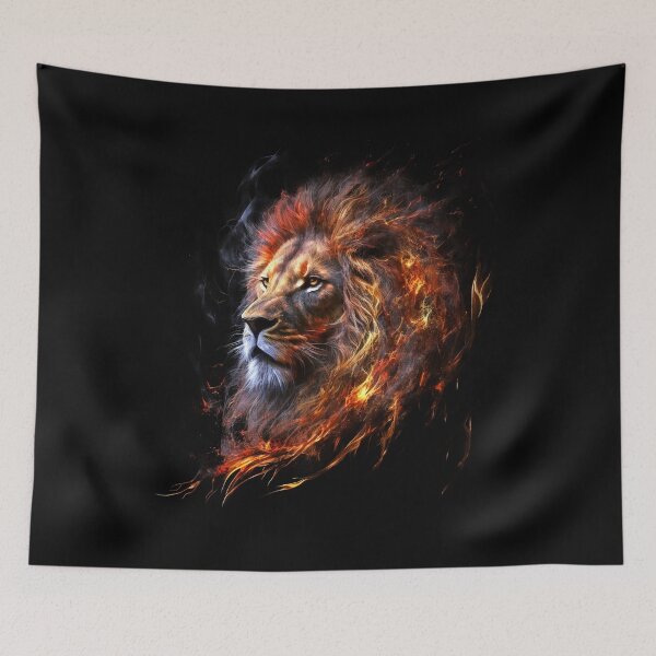 Item preview, Blazing Lion Head designed and sold by Jarmo Piironen.