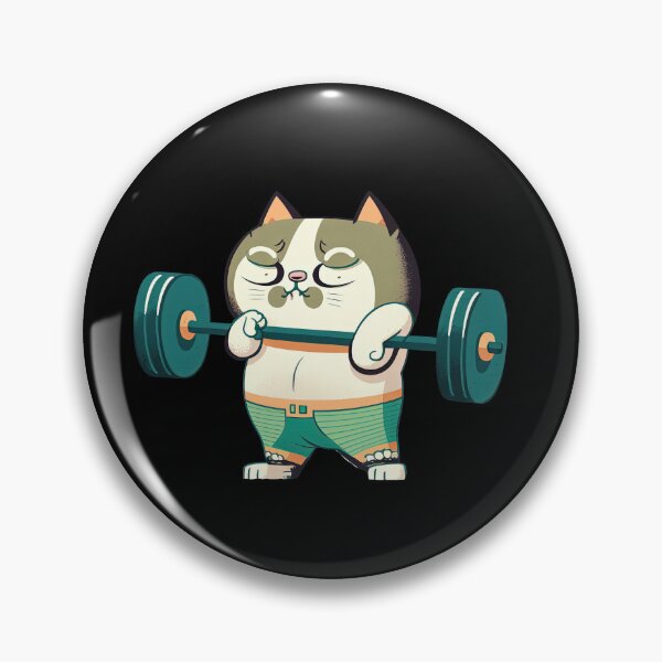 Item preview, Cat Working Out Weightlifting Workout Funny Gym Design  designed and sold by AnimalArtPhotos.