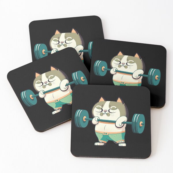 Item preview, Cat Working Out Weightlifting Workout Funny Gym Design  designed and sold by AnimalArtPhotos.