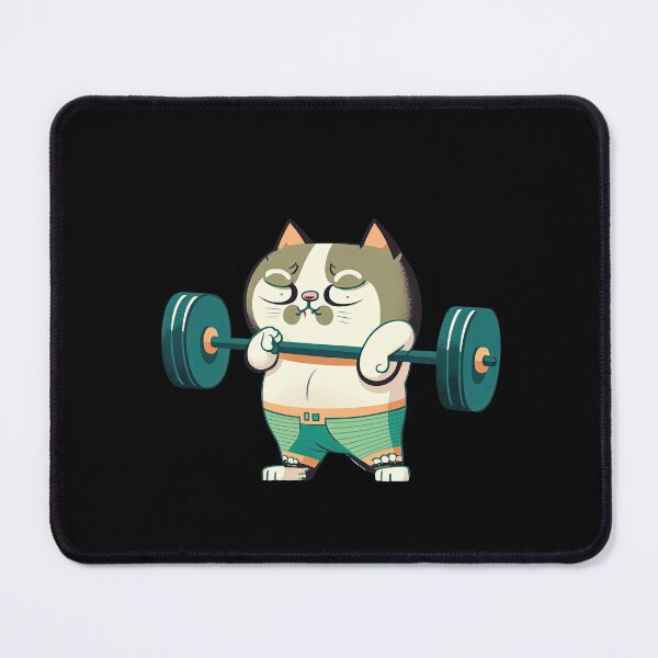Item preview, Cat Working Out Weightlifting Workout Funny Gym Design  designed and sold by AnimalArtPhotos.