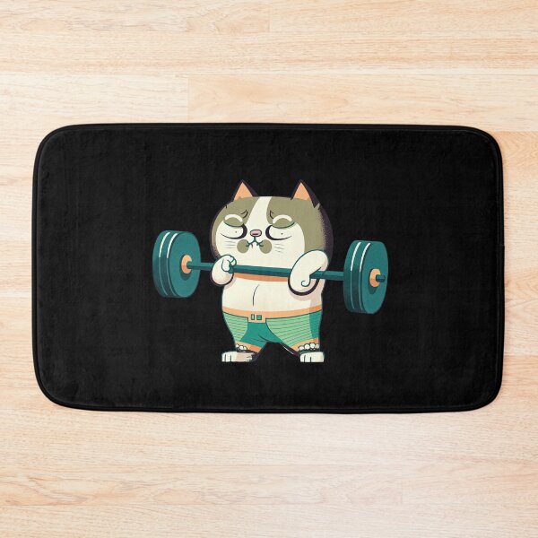 Item preview, Cat Working Out Weightlifting Workout Funny Gym Design  designed and sold by AnimalArtPhotos.