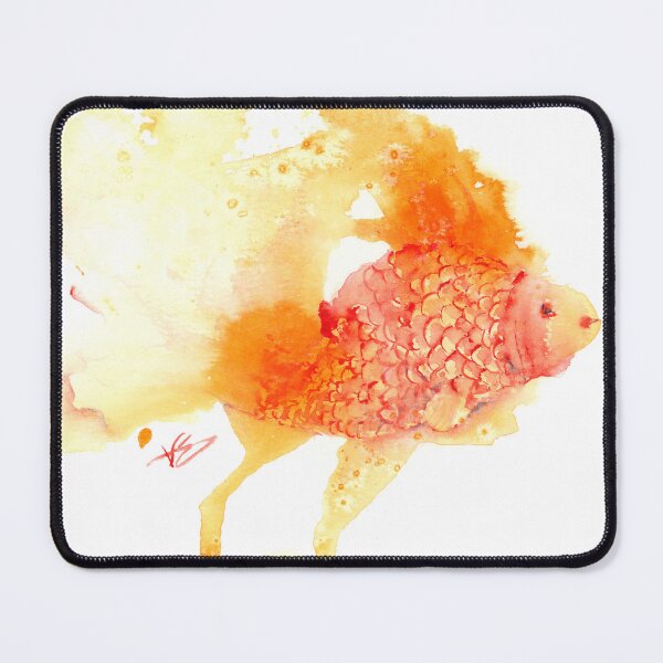 Item preview, Firefish | Loose Atmospheric Watercolor Goldfish Painting designed and sold by Valerie Englehart.