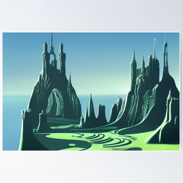 Minas Tirith as a modern, futuristic city. Digital Art