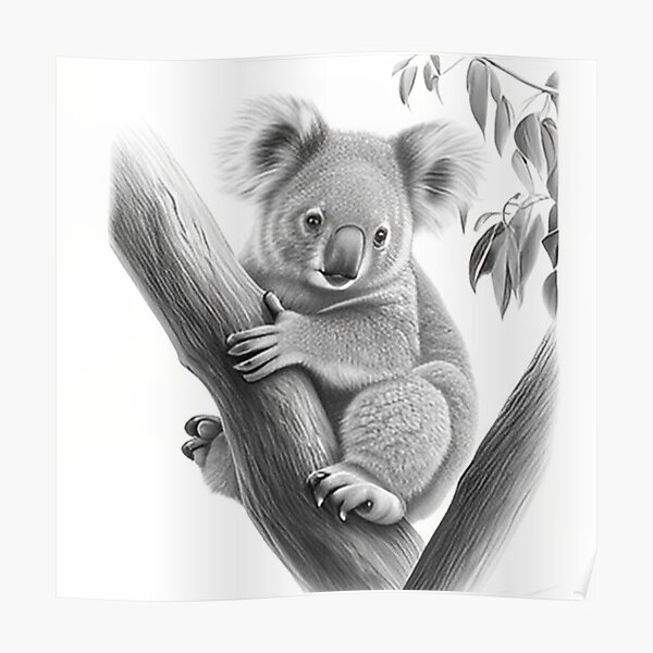 “Koala pencil drawing” Poster for Sale by Pencil-Art | Redbubble