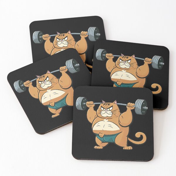 Item preview, Funny Cat Working Out Weightlifting Workout Funny Gym Design  designed and sold by AnimalArtPhotos.