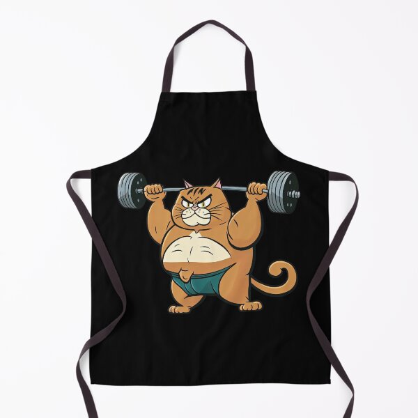 Item preview, Funny Cat Working Out Weightlifting Workout Funny Gym Design designed and sold by AnimalArtPhotos.