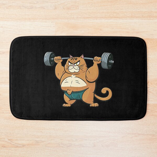 Item preview, Funny Cat Working Out Weightlifting Workout Funny Gym Design  designed and sold by AnimalArtPhotos.