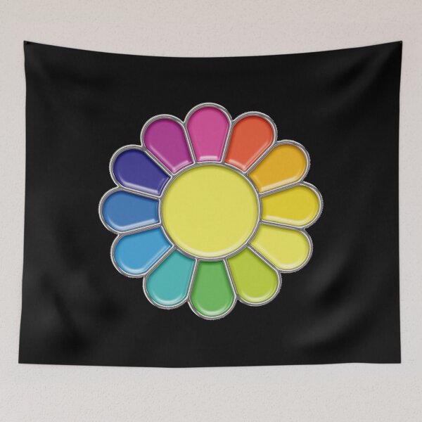 Item preview, Rainbow Flower Enamel Pin designed and sold by EnamelStudio.