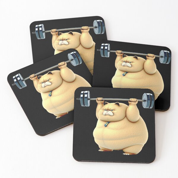 Item preview, Fat Cat Working Out Weightlifting Workout Funny Gym Design  designed and sold by AnimalArtPhotos.