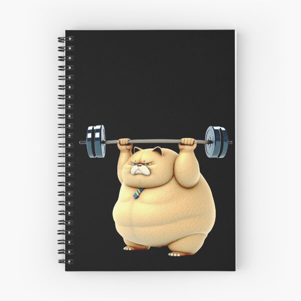 Item preview, Fat Cat Working Out Weightlifting Workout Funny Gym Design  designed and sold by AnimalArtPhotos.