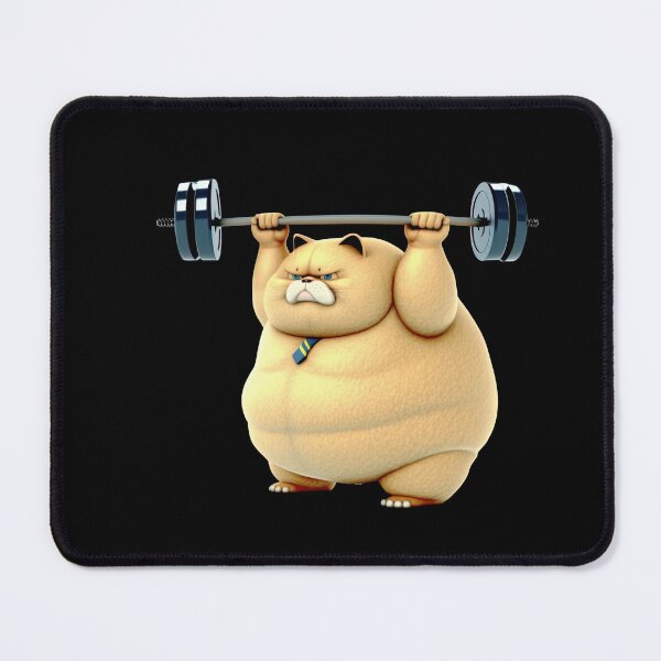 Item preview, Fat Cat Working Out Weightlifting Workout Funny Gym Design designed and sold by AnimalArtPhotos.