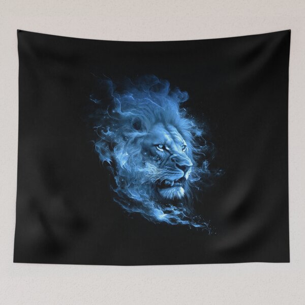 Item preview, Blazing Blue Lion Head designed and sold by Jarmo Piironen.