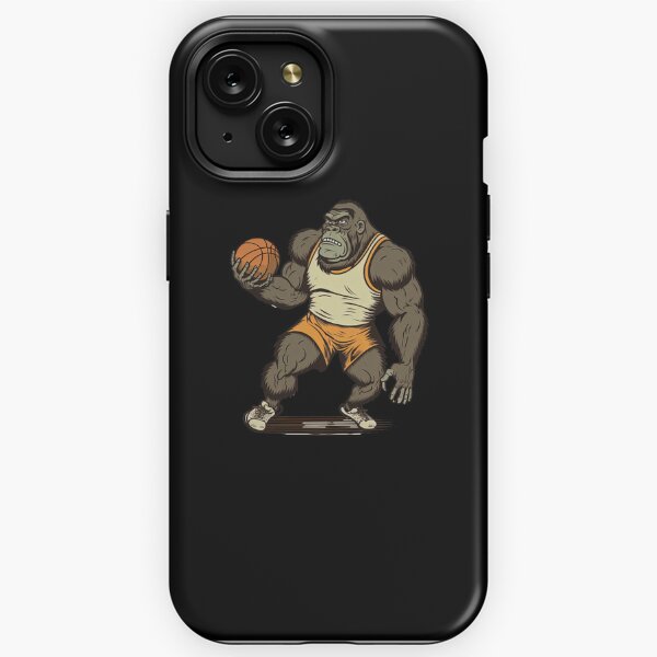 Gorilla Playing Basketball Sport Holding Ball Monkey  Art Print for Sale  by sparkzeno