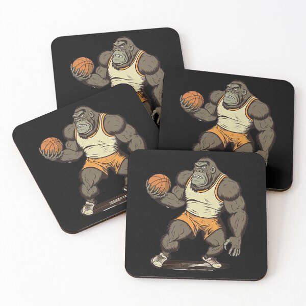 Item preview, Gorilla Playing Basketball Sport Holding Ball Monkey  designed and sold by AnimalArtPhotos.