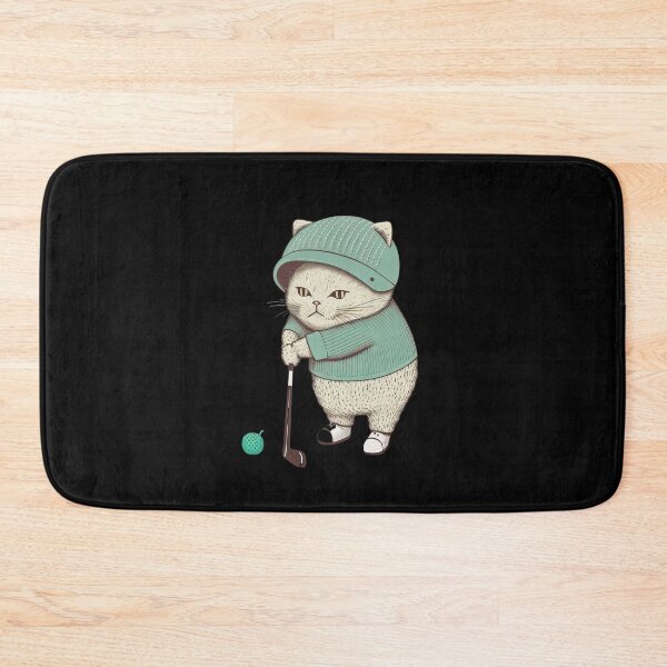 Item preview, Cute Kitten Playing Golf Holding Club Cat Sport designed and sold by AnimalArtPhotos.