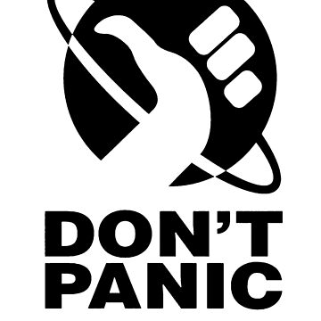 Don't Panic - Per Anhalter Durch Die Galaxis Hitchhiker's Guide XL 0136 (gelb) // Sticker OEM JDM Style Aufkleber