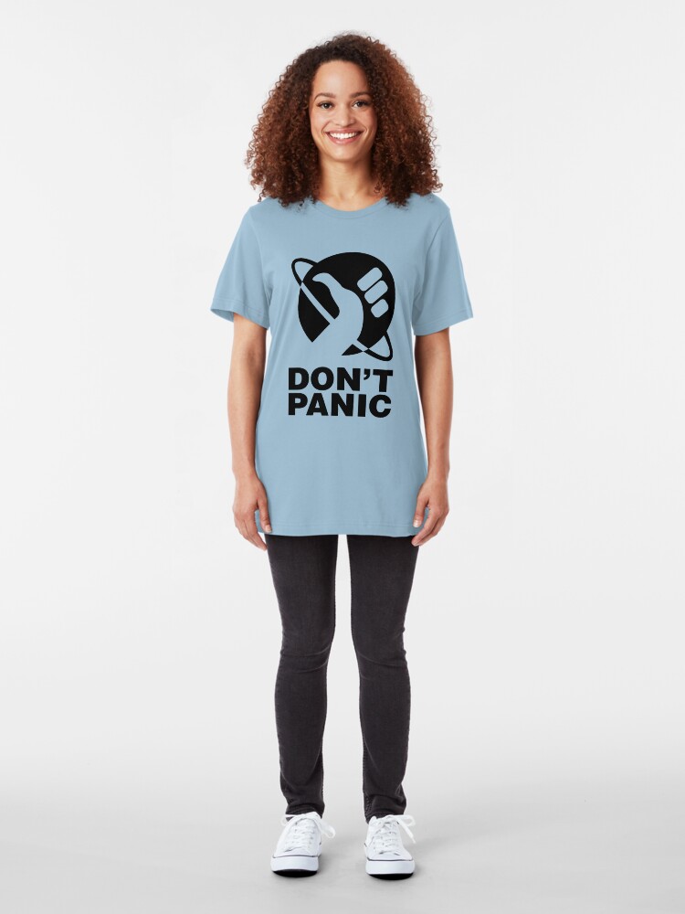 "Don't Panic Hitchhikers Guide" Tshirt by alwatkins1 Redbubble