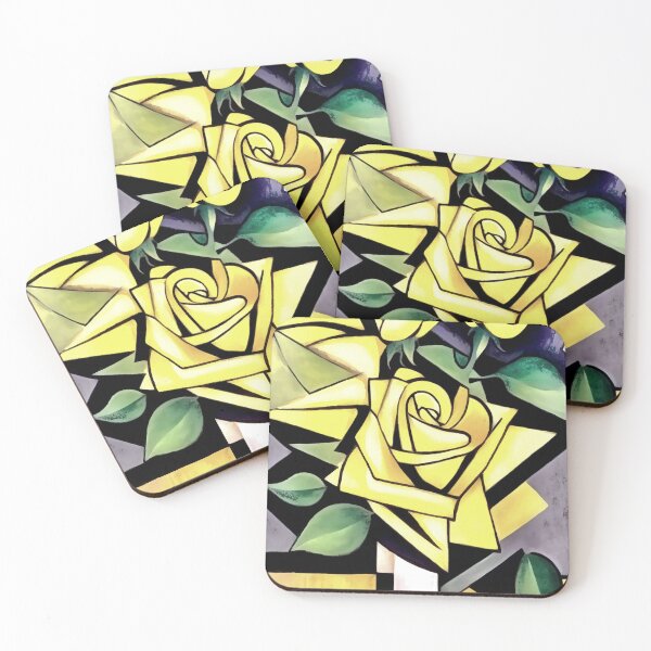 Item preview, Flowers From A Friend Geometric Yellow Roses designed and sold by taiche.
