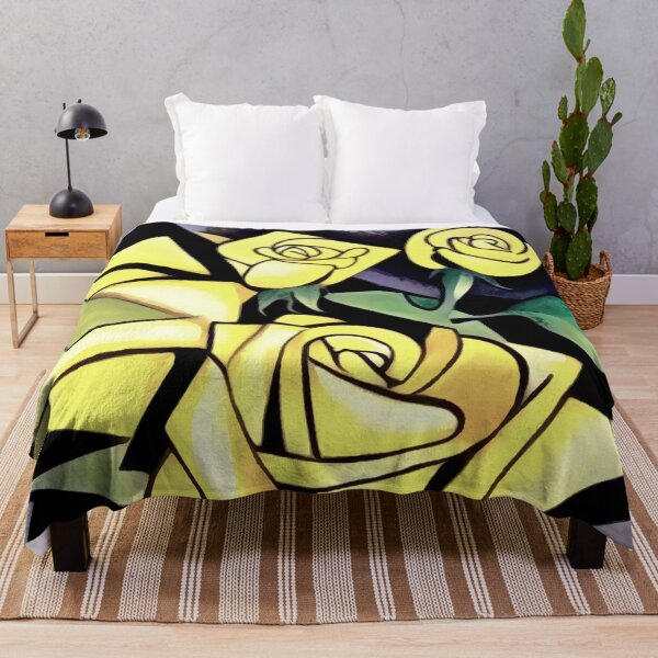 Item preview, Flowers From A Friend Geometric Yellow Roses designed and sold by taiche.