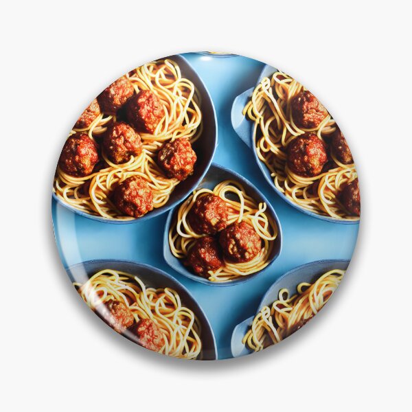 Item preview, Spaghetti and meatballs Plate - Seamless Pattern designed and sold by Chubuter.