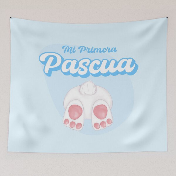 Item preview, Mi Primera Pascua My first Easter Spanish text - easter baby boy easter bunny newborn designed and sold by ALLURE-minimal.