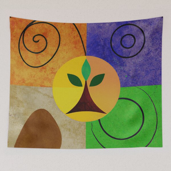Item preview, Stunning Minimalist Five Element Abstract Symbolism designed and sold by funnyhalloween.