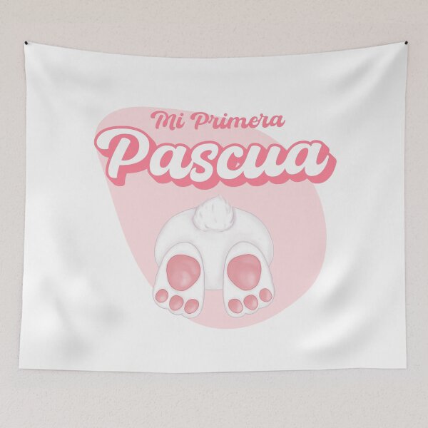 Item preview, Copy of Mi Primera Pascua My first Easter Spanish text - easter baby girl easter bunny newborn designed and sold by ALLURE-minimal.