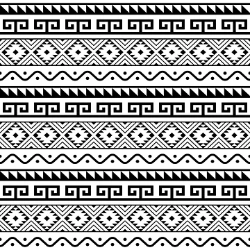 Artwork thumbnail, Traditional Aztec Geometric Pattern by PatternHome