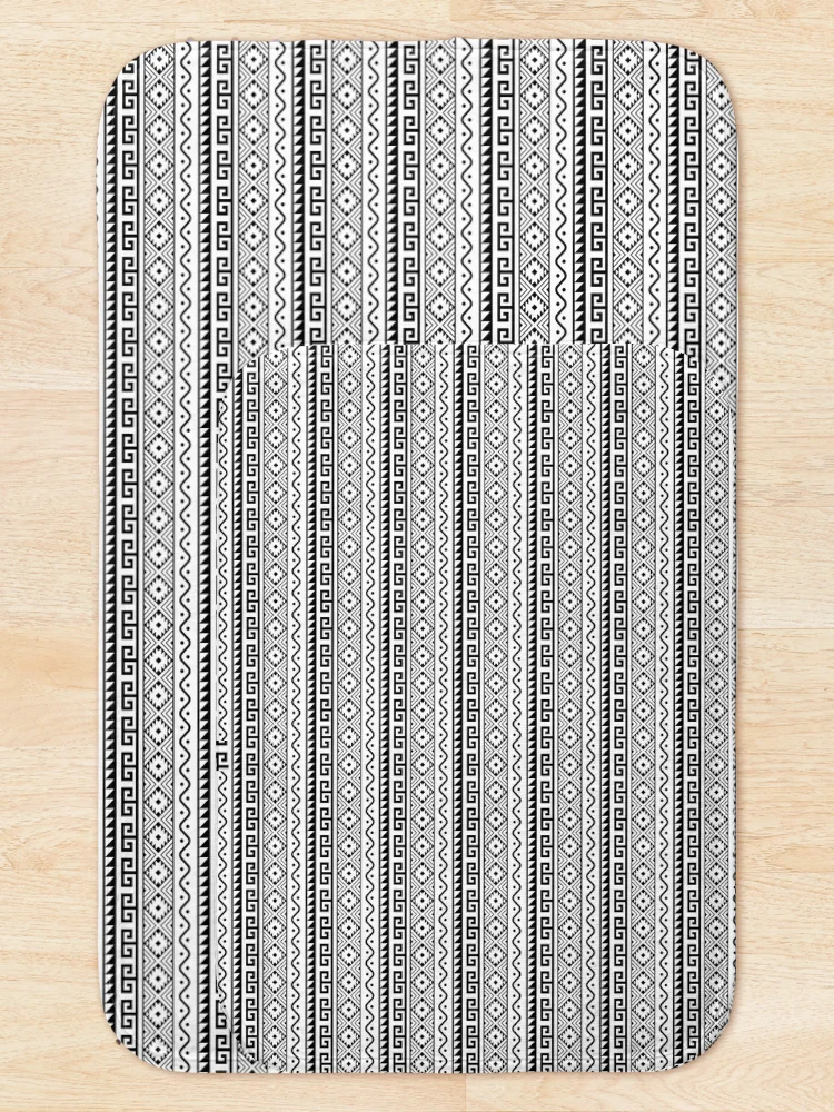 Thumbnail 5 of 6, Bath Mat, Traditional Aztec Geometric Pattern designed and sold by PatternHome.