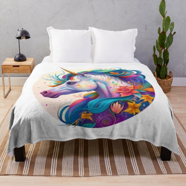 Item preview, Beautiful colourful unicorn designed and sold by GloriousArtSKD.