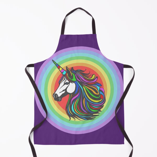 Item preview, Head of a white unicorn with a multi-colored mane on a rainbow. Fairy animal. Magic horse. designed and sold by GAleksS.