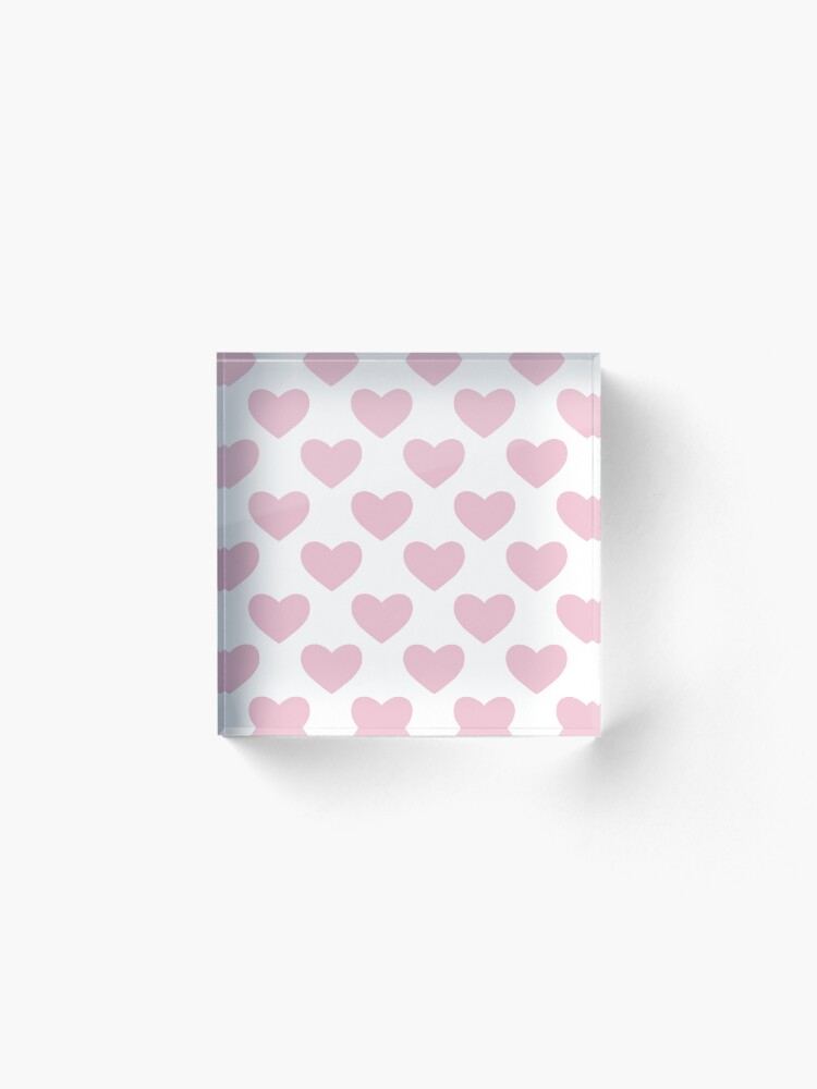 Alternate view of Pink Heart Pattern Acrylic Block